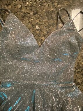 Windsor Slate Blue Dress with Black Label